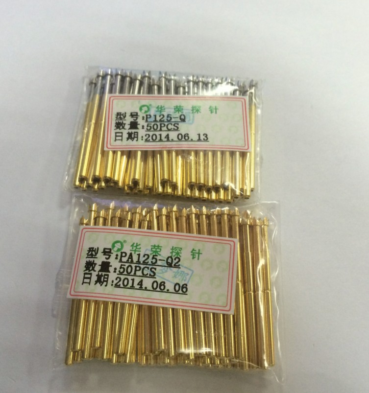 华荣探针 2.4测试顶针 导电弹簧针 P125-Q PA125-Q2 四爪梅花镀金