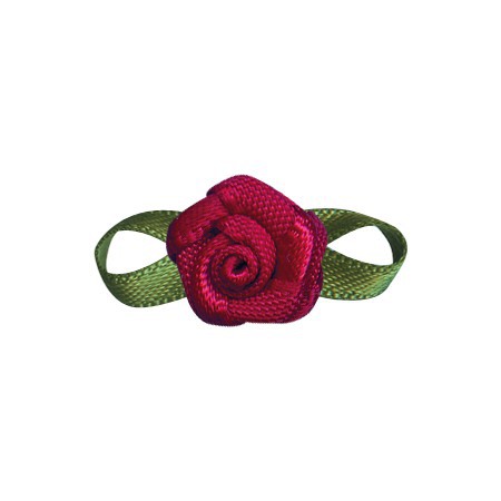 Yao Ming decoración de flores DIY hecho a mano 2 puntos Rosa ropa interior Decoración Accesorios hechos a mano cinta pequeña flor arco
