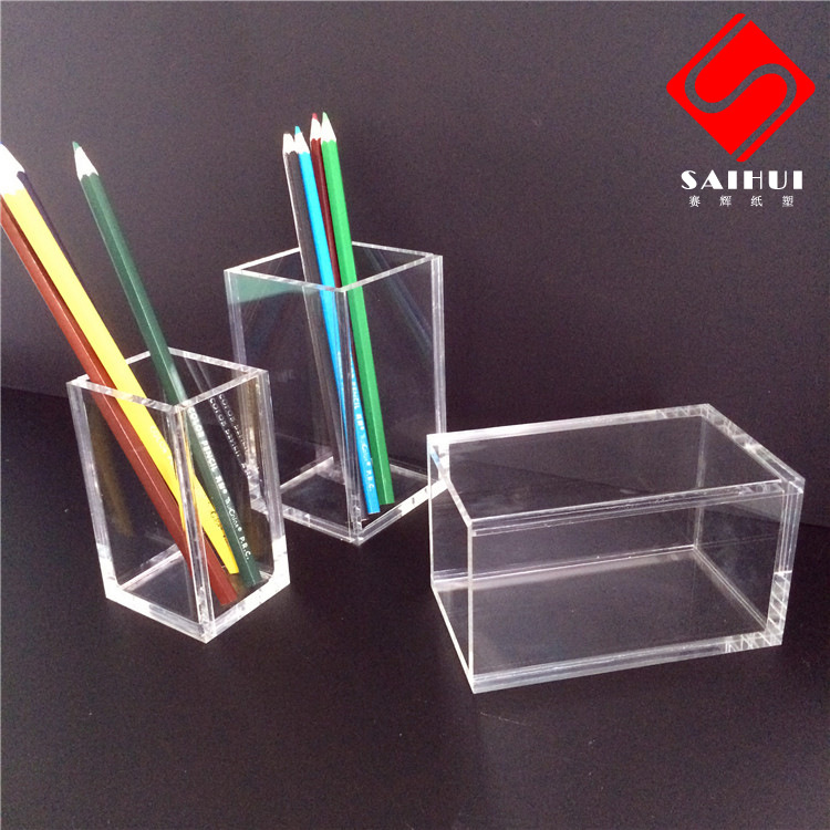 专业厂家  亚克力盒子 透明产品展示盒 有机玻璃化妆盒笔筒架