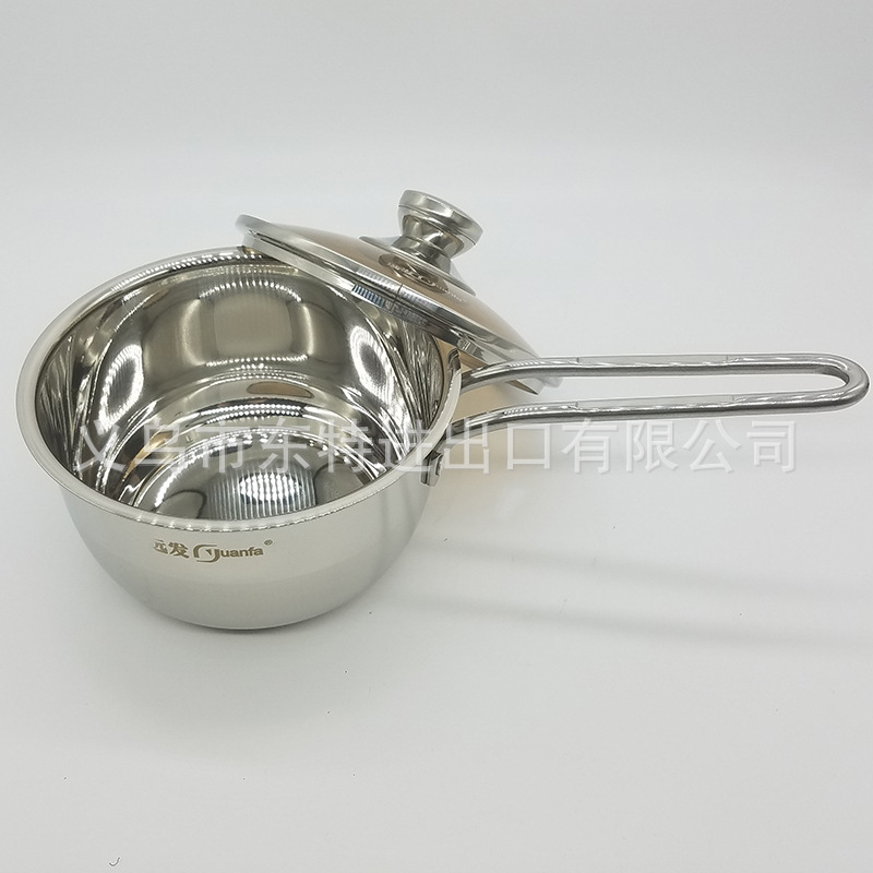 Factory direct sales of stainless steel single-handle milk POTS, household small cooking POTS, milk POTS, steel-handled instant noodle gift milk POTS detail image 5