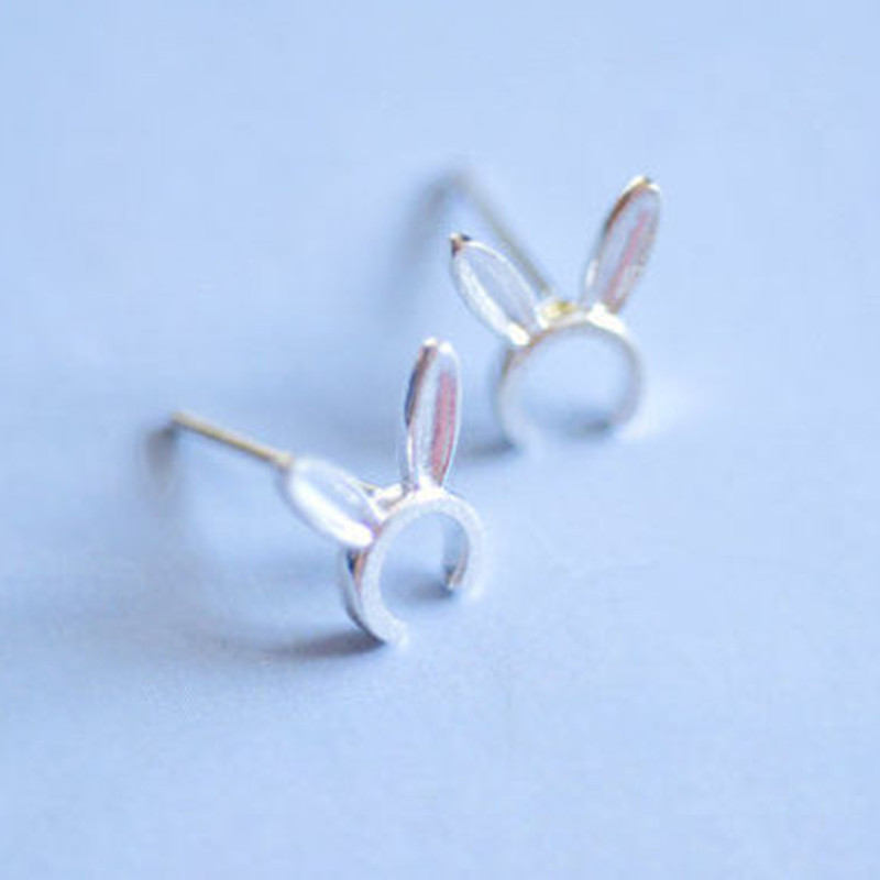 Fashion Rabbit Ear Stud Alloy Plating Cute Animal Bunny Ear Studs Wholesale display picture 4