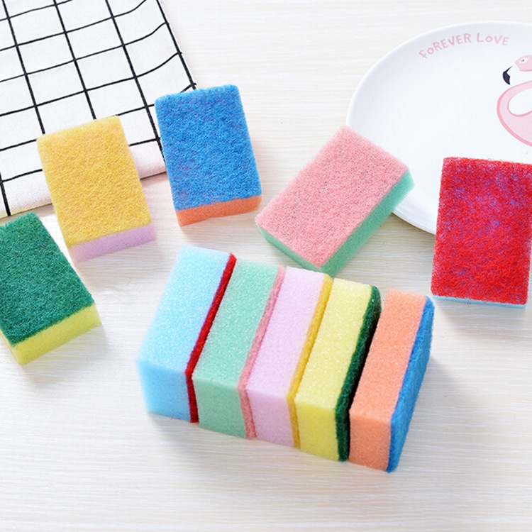 Direct Colorful Nano Cleaning Dishwashing Sponge Square Color Kitchen Magic Wipe Cleaning Nano Sponge