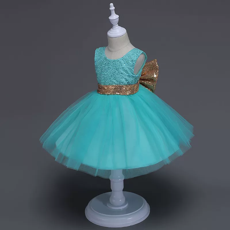 Cô gái châu Âu và Mỹ công chúa váy sequin Lớn bướm trên cơ thể váy ren trẻ em Váy lưới tutu tutu