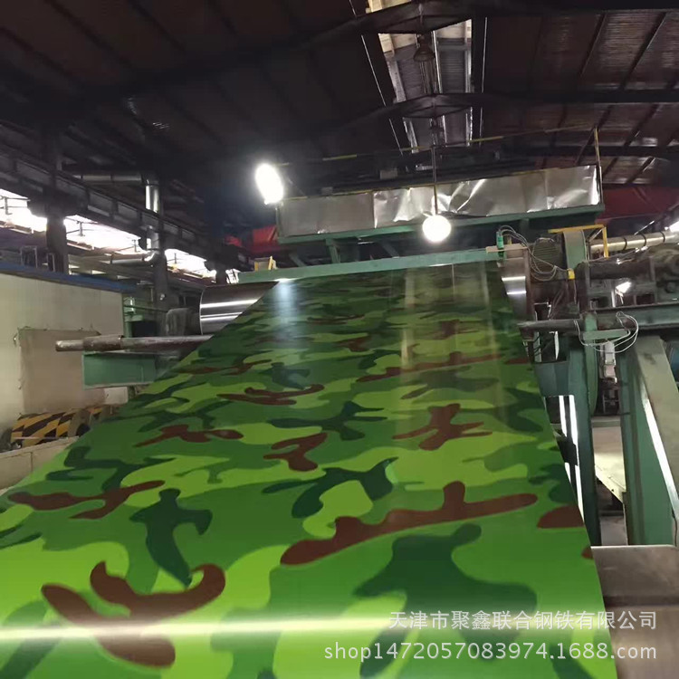 大量生产批发迷彩绿/印花彩钢卷 0.8mm-1.2mm加厚彩涂卷板 现货销