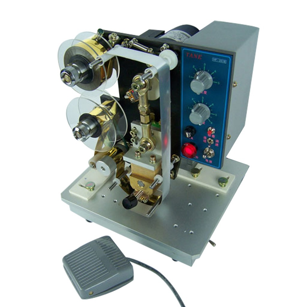 天一色带热打码机 半自动脚踏开关设计包装袋标签生产日期专用型