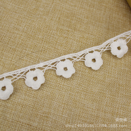 2.3CM white plum lace/curtain cotton edge accessories/water-soluble lace/home textile decorative lace