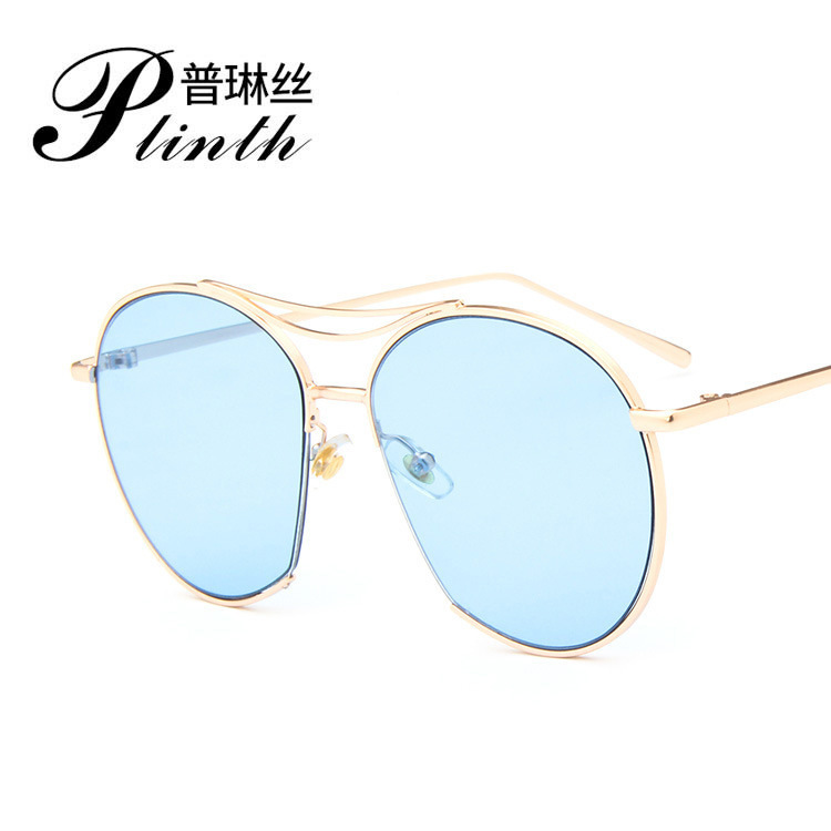 New large frame ocean sunglasses Li Xiaolu with Korean sunglasses color sunglasses 8635