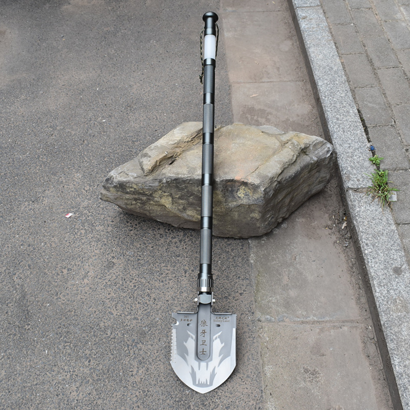 火藍鑫戶外工兵鏟折疊軍工多功能鏟自駕遊野營防身裝備廠家直銷