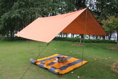 Outdoor silver-coated canopy tent super Çadırlar - orange-3-m-3-m-including-rod-and-ground-nail-wind-rope-multi-person