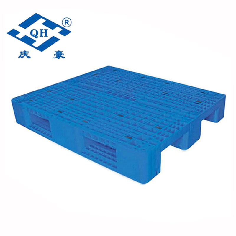 厂家热销仓储塑料卡板 QH-1210H5内置钢管网格川字型货运塑料卡板