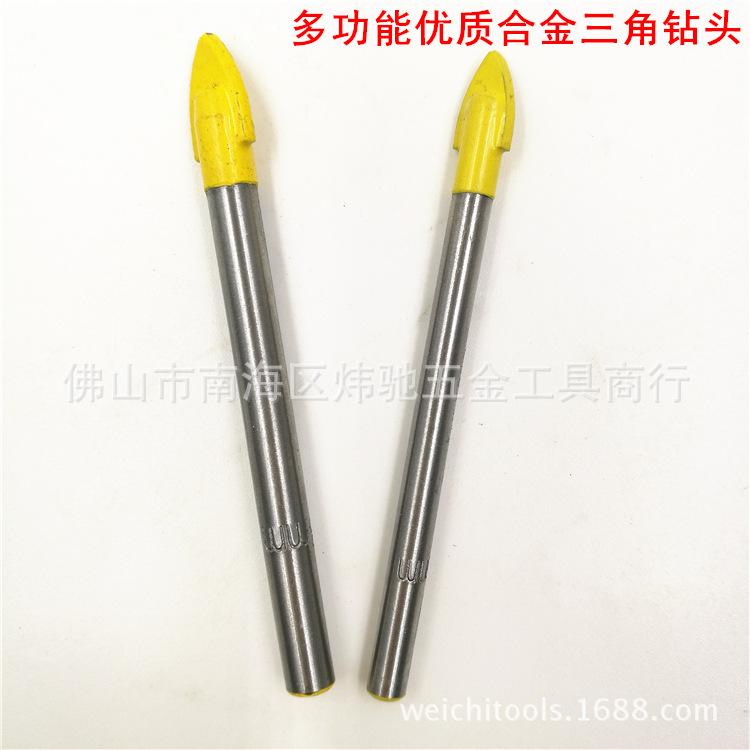 厂销硬质合金三角钻头陶瓷 瓷砖玻璃 水泥墙壁大理石打/开孔6 8mm