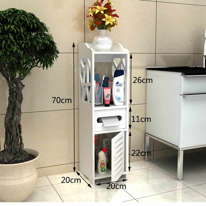 Baño creativo Rack de almacenamiento baño esquina piso Punch-libre multi-capa inodoro almacenamiento