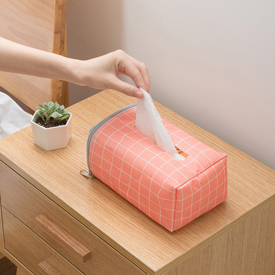 fresh Simplicity automobile Armrest box vehicle Tissue box Fabric art Tissue pack Hanging type chair Tissue paper bags 38g