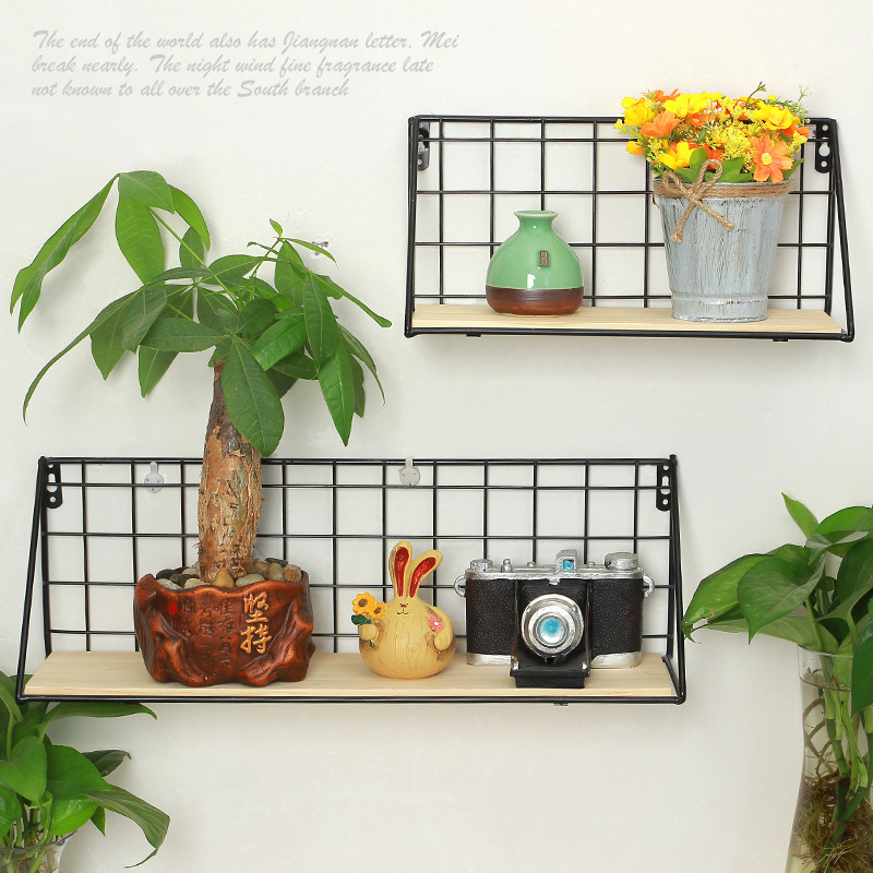 modern Simplicity Iron art grid Shelf kitchen TOILET Shelf Storage rack wall decorate Finishing rack