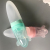 Children's silica gel feeding bottle for supplementary food, spoon