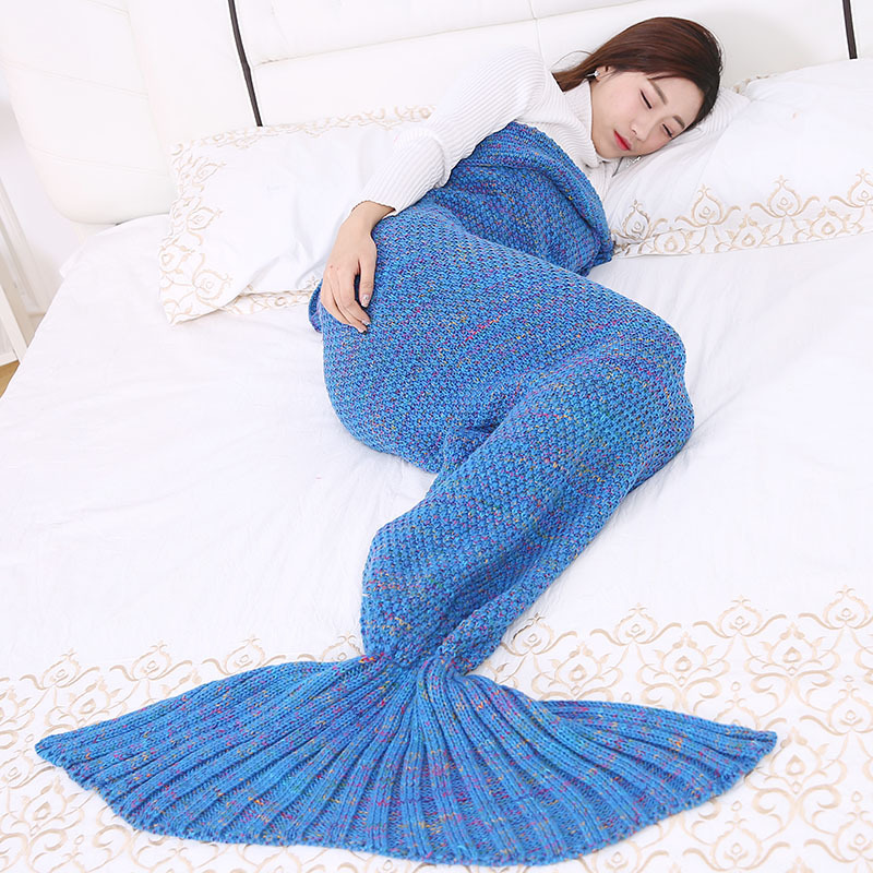 Spot Manufacturers insSMT Wool mermaid blanket knitting blanket mermaid tail