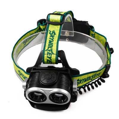 廠家直銷 F522  雙頭T6強光遠射調焦貓眼頭燈  天狼眼 skywolfeye