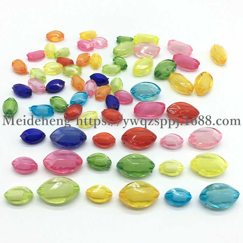 DIY幼儿园宝宝串珠玩具 儿童益智教具 彩色马眼珠 内彩七彩珠精品详情图5