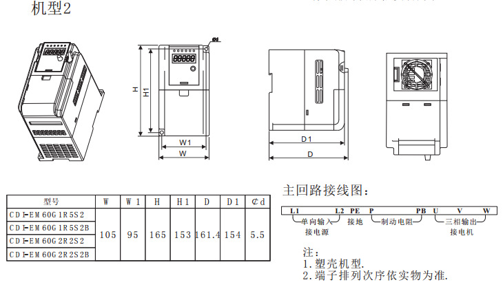 CDI-EM60系列 单相变频器3