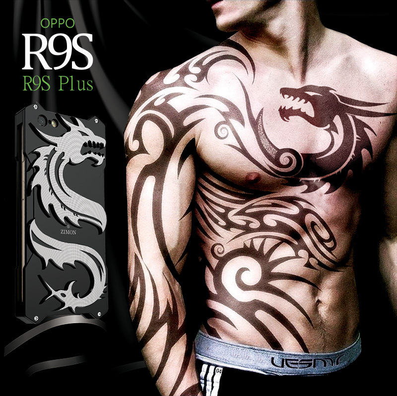 SIMON Dragon Aerospace Aluminum Alloy Shockproof Armor Metal Case Cover for OPPO R9s & OPPO R9s Plus