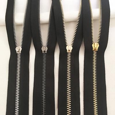 3 zipper Luggage accessories Double pull Y tooth Metal zipper Leather accessories Pure copper environmental protection zipper thickening