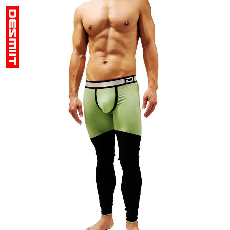 Desmiit Long Johns UConvex Large Pouch Youth Slim And Warm Color Matchingy And Comfortable Autumn And Winter Close-fitting Leggings U116