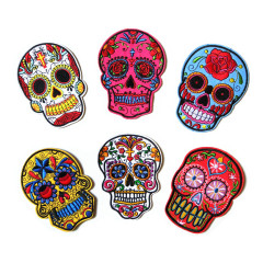 New product embroidery cloth sticker skull ghost cartoon cloth sticker clothing accessories chest sticker badge export foreign trade patch sticker floral design