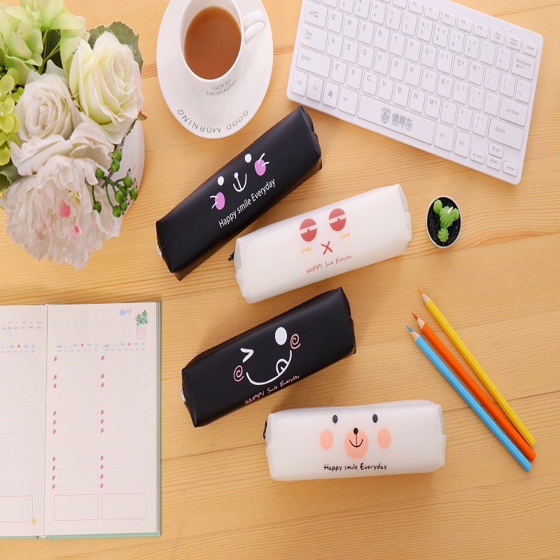 卡通软胶笔袋 猫咪款 文具盒 学生学习文具收纳盒礼品 批发