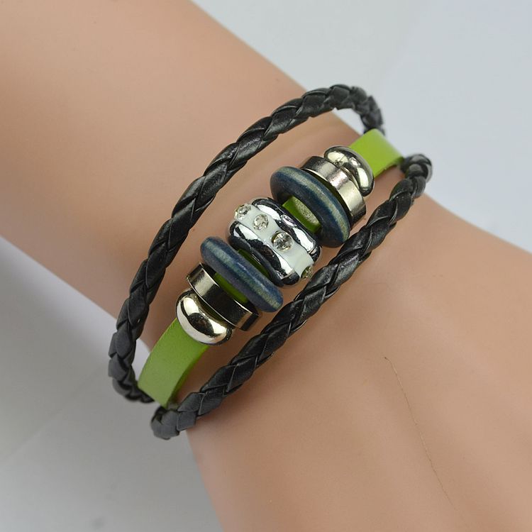 十二星座手链 欧美手工编织串珠复古diy环钻手链 外贸货源饰品