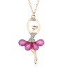 Fashionable crystal, dancing multicoloured necklace, pendant, wholesale