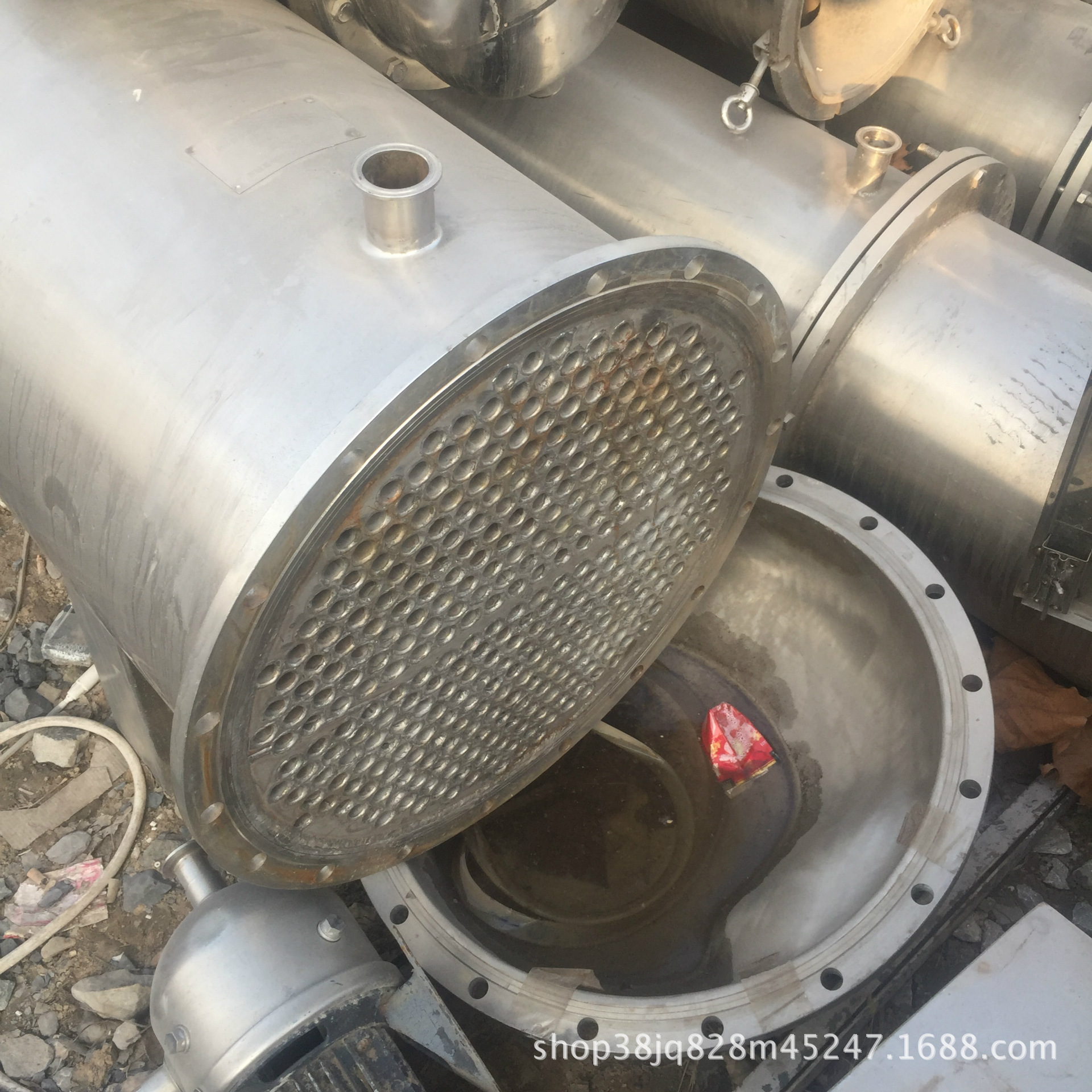 二手304不锈钢冷凝器,二手20平方不锈钢冷凝器,膨胀节,316不锈钢