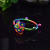 Ethnic woven colorful bracelet from Yunnan province handmade, small bell, ethnic style, flowered