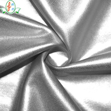 锦氨针织面料 锦纶烫银泳衣布料 有光烫印弹力舞台服装面料