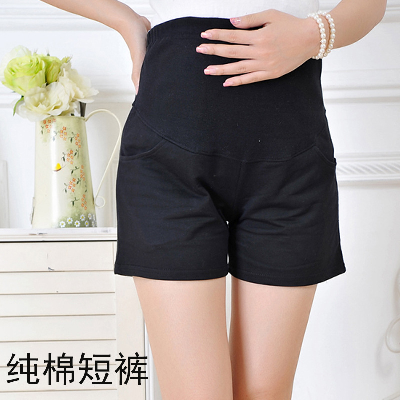 Cotton Maternity Shorts For Summer Outer Wear,Loose Large Size Tummy Trousers,Wide-legged Maternity Leggings,Thin Section,