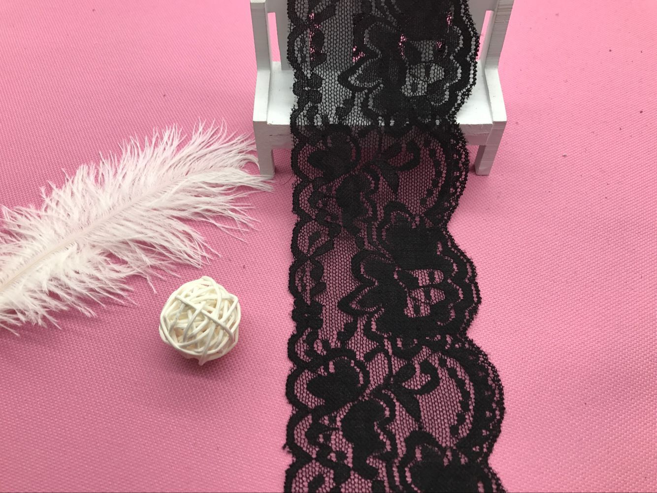 福建氨纶弹力花边厂家直销长期现货供应9020# 宽度8CM