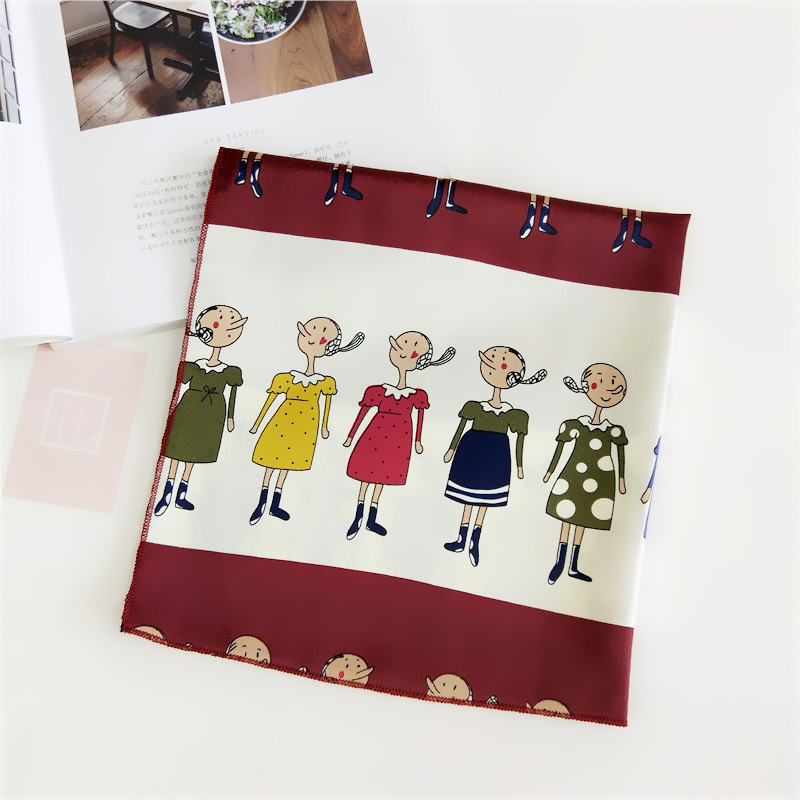 60g Weight Silk Scarf Classification Daily Occasion Satin Material Stripe, Polka Dots, Chains Print Pattern Summer Season Women's Gender Simple Style Style Women's Simple Style Stripe Polka Dots Chains Print Satin Silk Scarf 36