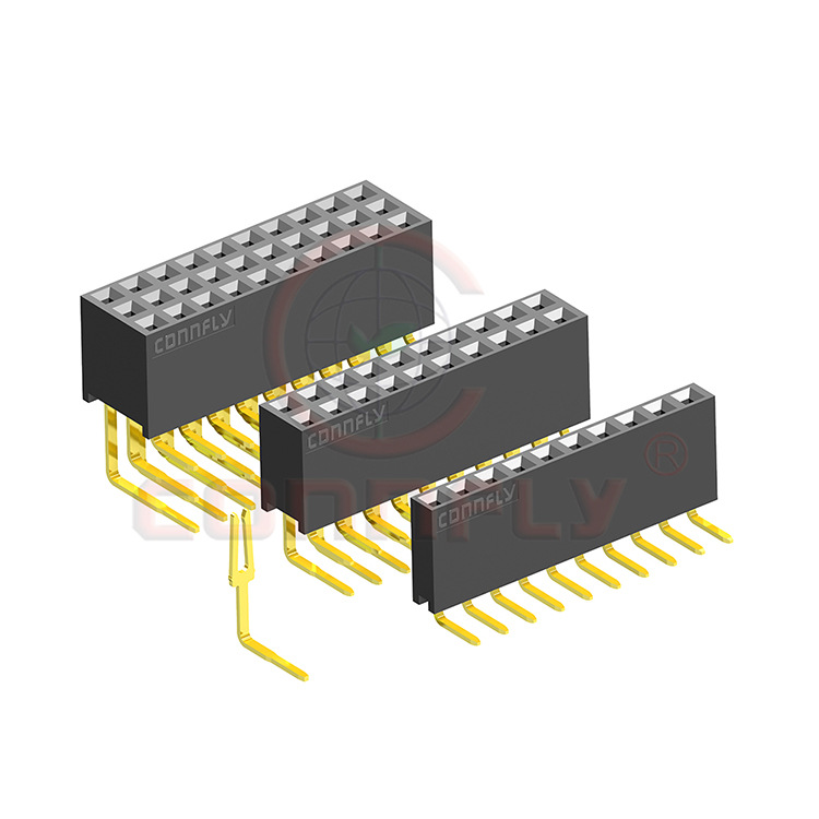 供应2.54单双排母连接器SMT DIP V/T Type