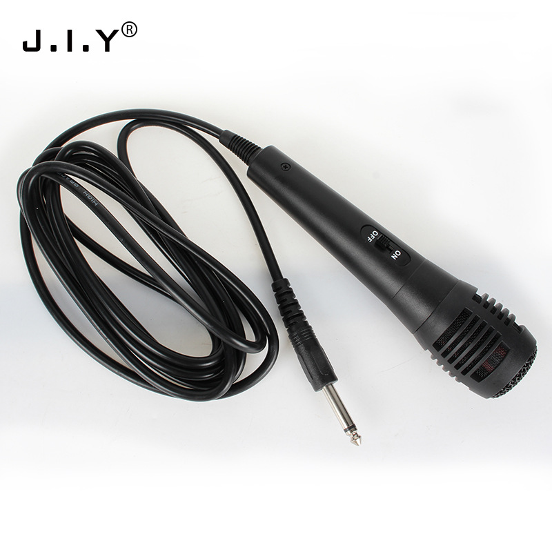 JIY厂家批量有线麦克风 优质KTV家用主播直播移动音箱动圈咪话筒