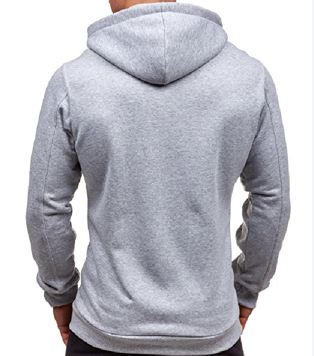 Wholesale Men's Casual Zipper Hooded Sweatshirt, Long Sleeve, Pull Rope ...