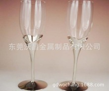 锌合金玻璃杯座  金属玻璃杯托 红酒杯架 电镀金 电镀银 画油上色