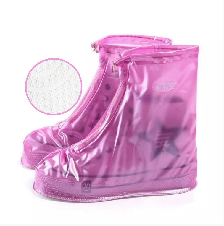 Non-slip shoe covers for men and women with zipper, mid-length