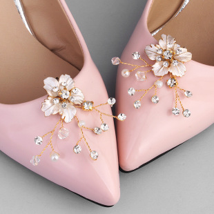 Bridal Accessories Removable Alloy Rhinestone Pearl Shoe Buckle display picture 11