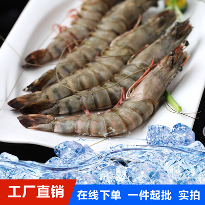 野生虎虾 虎虾 鬼虾 虾 海鲜 食材 进口原料 500g/盒|ms