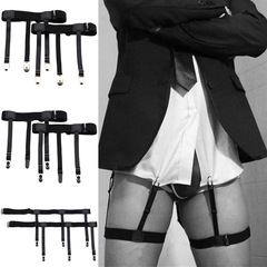 Men's and Women's Business Shirts, Anti-Slip and Anti-Wrinkle, Sleeve Garter Belt, Comfortable Thigh Garter Belt for Office Wear