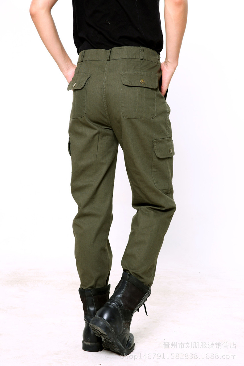 Pantalones de trabajo de lona engrosados resistentes al desgaste de primavera y otoño pantalones de protección laboral plus tamaño máquina de reparación soldador overoles para hombres