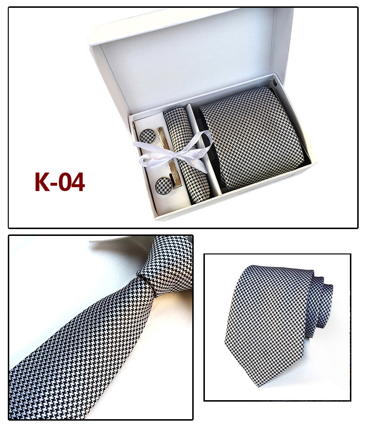 Factory Wholesale Men's Tie Spot Gift Box 6 Pieces Set Team Necktie Business Formal Wear Tie display picture 4