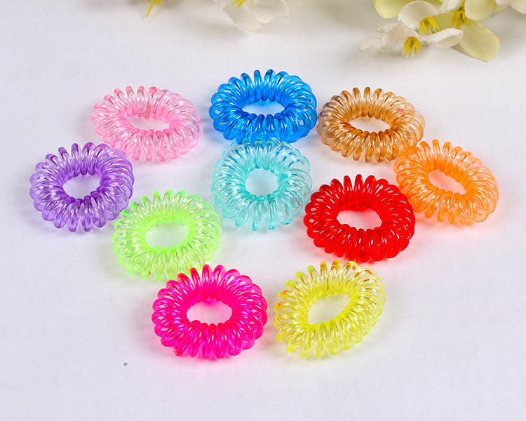 Korean Edition Best Sellers Tousheng candy Mixed color Telephone line rubber string Hairpin Hair rope Two yuan shop Jewelry B131