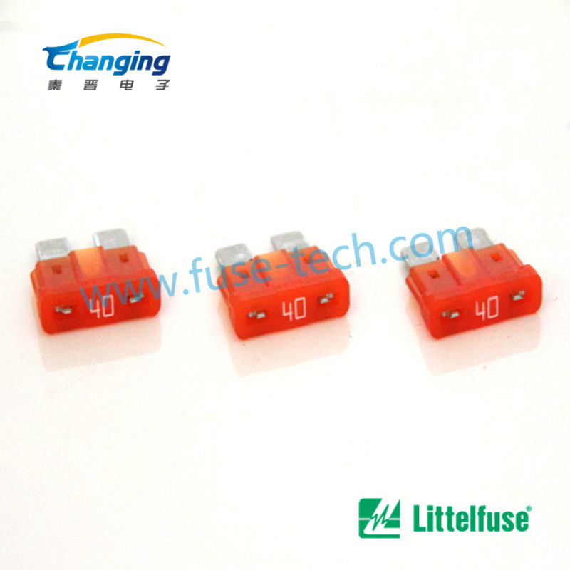 0287040.PXCN 40A  32V 力特中型汽车保险丝 UL插片保险丝