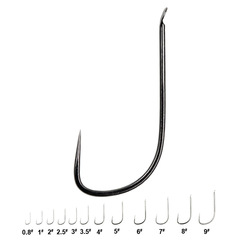 One-Top Peak Large Packaging Fine-Grained Black Sleeve Without Barbs Fish Hook Wholesale Crucian Carp Hook Sleeve Hook