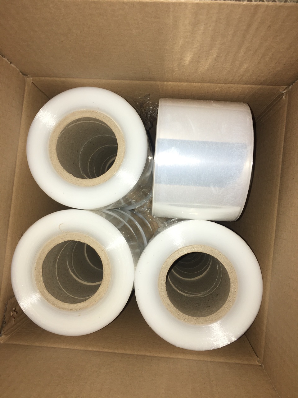 厂家批发10公分宽内径7.6cm 透明打包膜pe缠绕膜PBAT